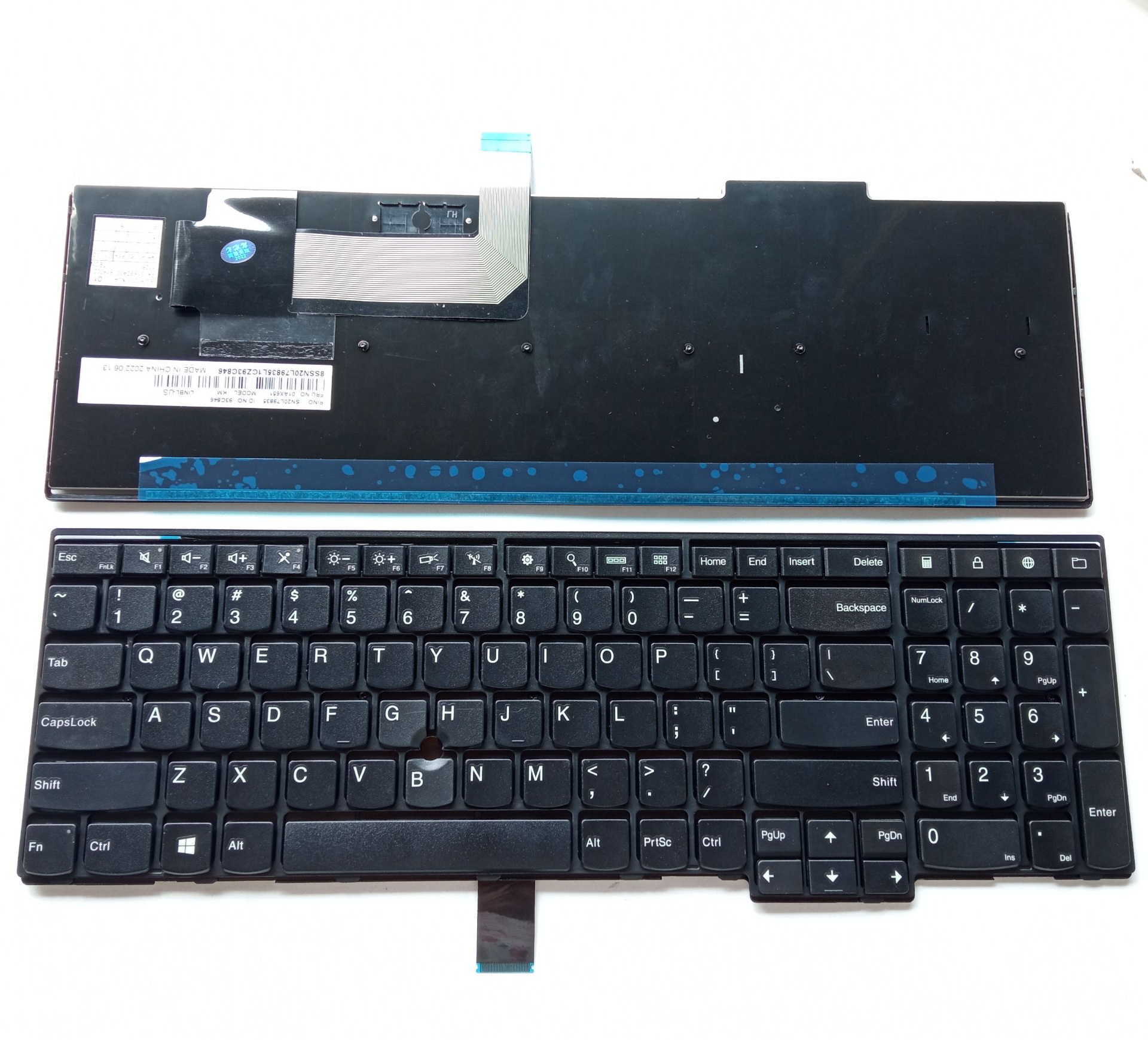 Picture of New Replacement Laptop Keyboard For IBM E531/T540/E540/T540/W540/T531 BLACK FRAME BLACK With hole (OEM) US Layout
